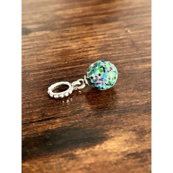 Pandora Green Speckled Beauty Dangle Charm - Picture 3 of 3